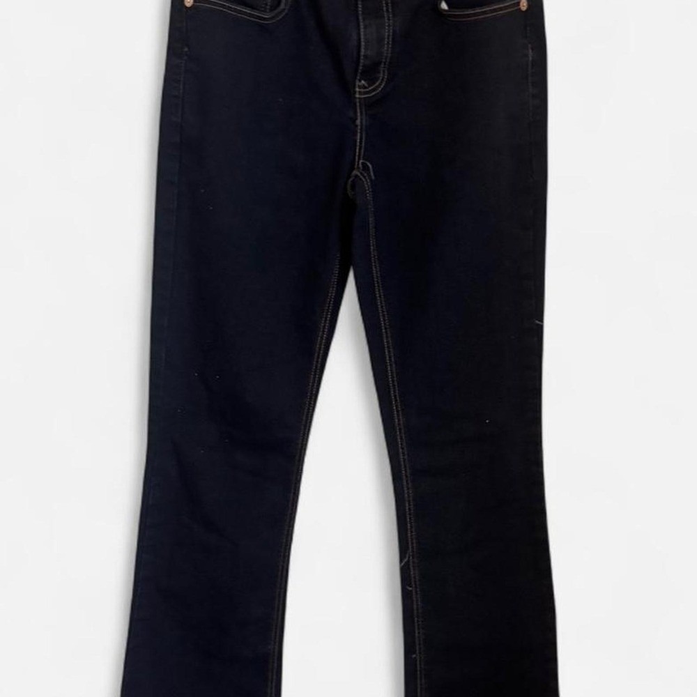 Dickies Women's Navy Blue Straight Leg Denim Jeans Size 6 Long Workwear